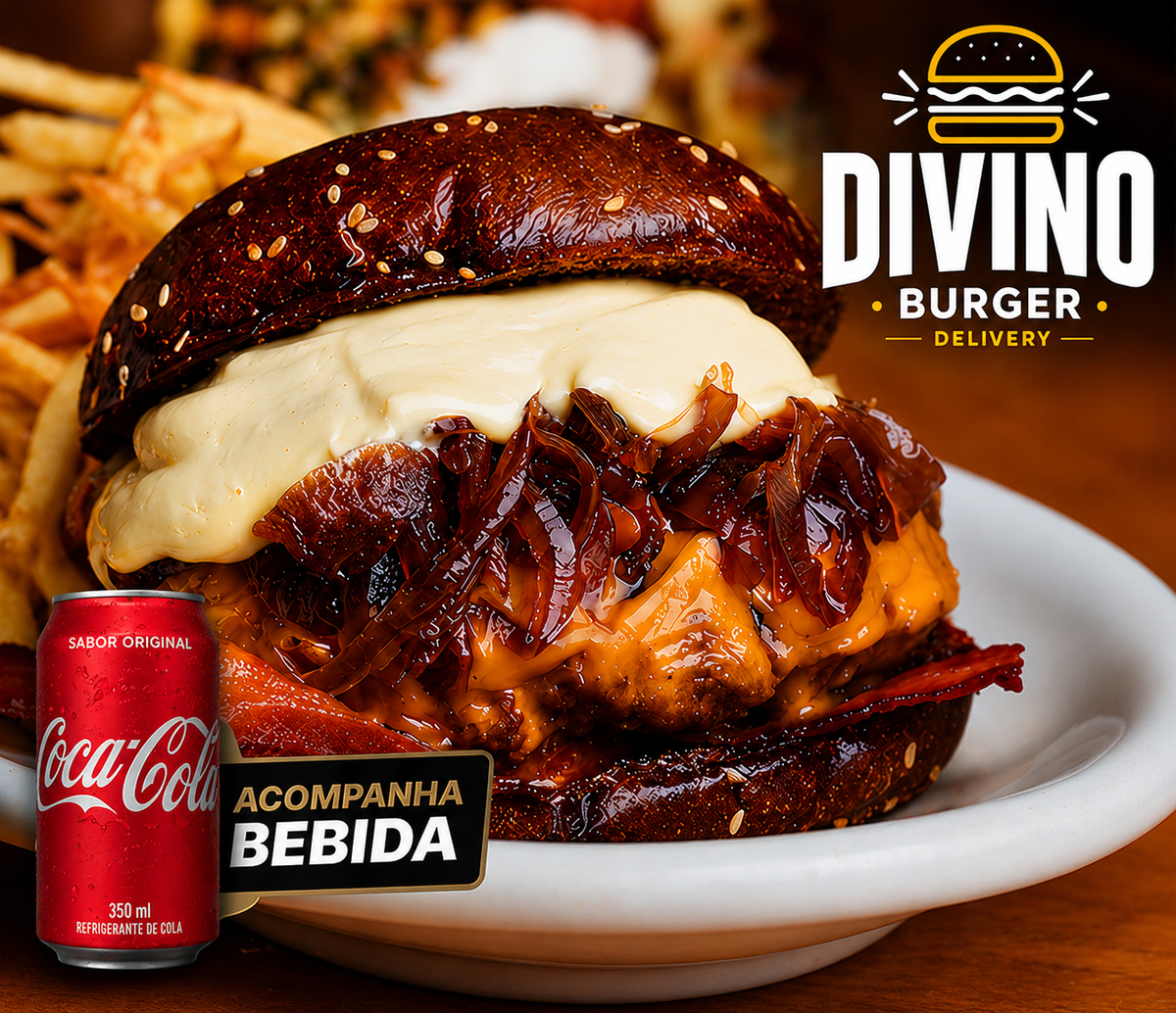 Combo Classic Cheddar + 1 Coca-Cola + Fritas